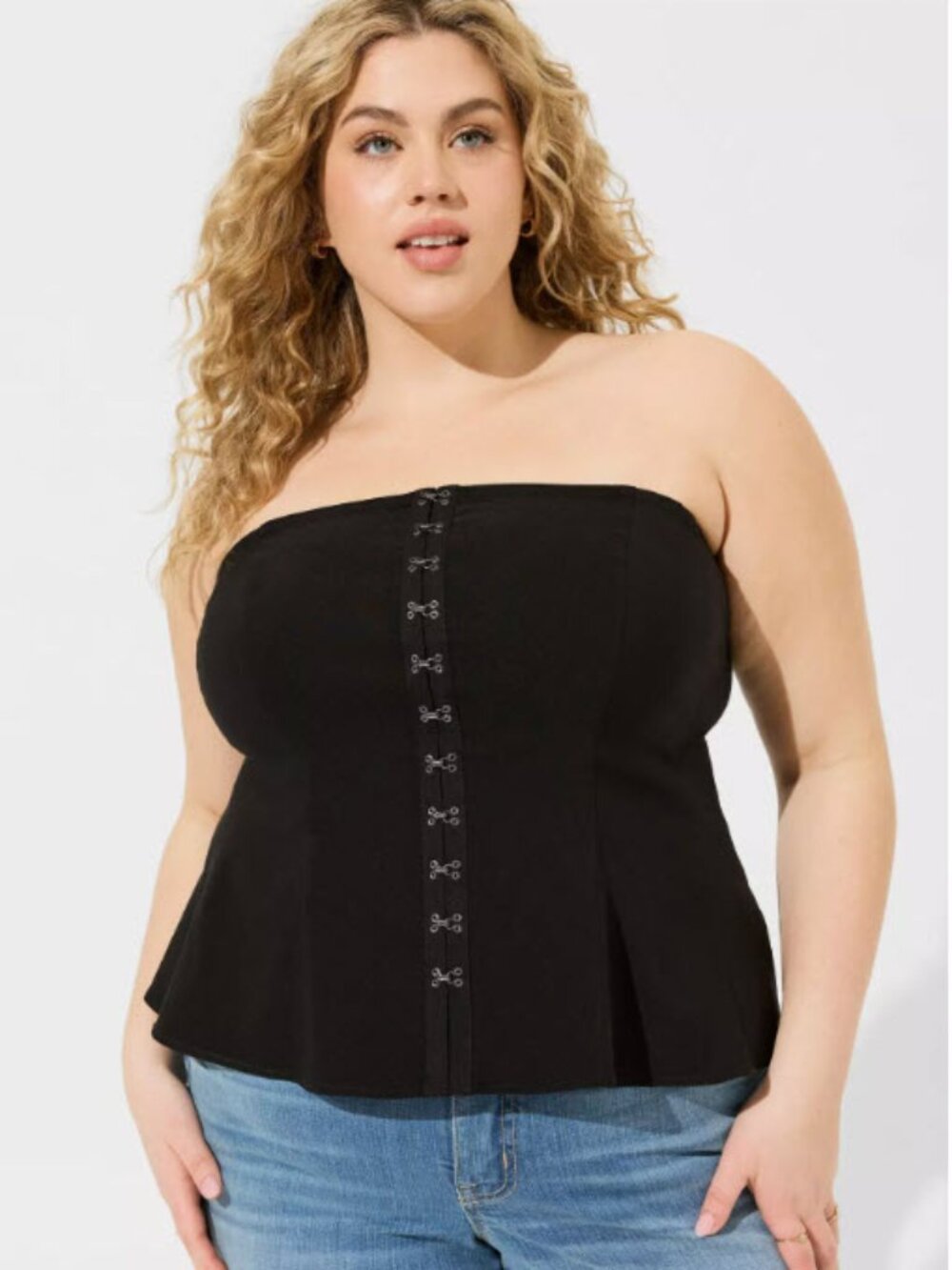 torrid NWT Black Hook-&-Eye Bustier Camisole